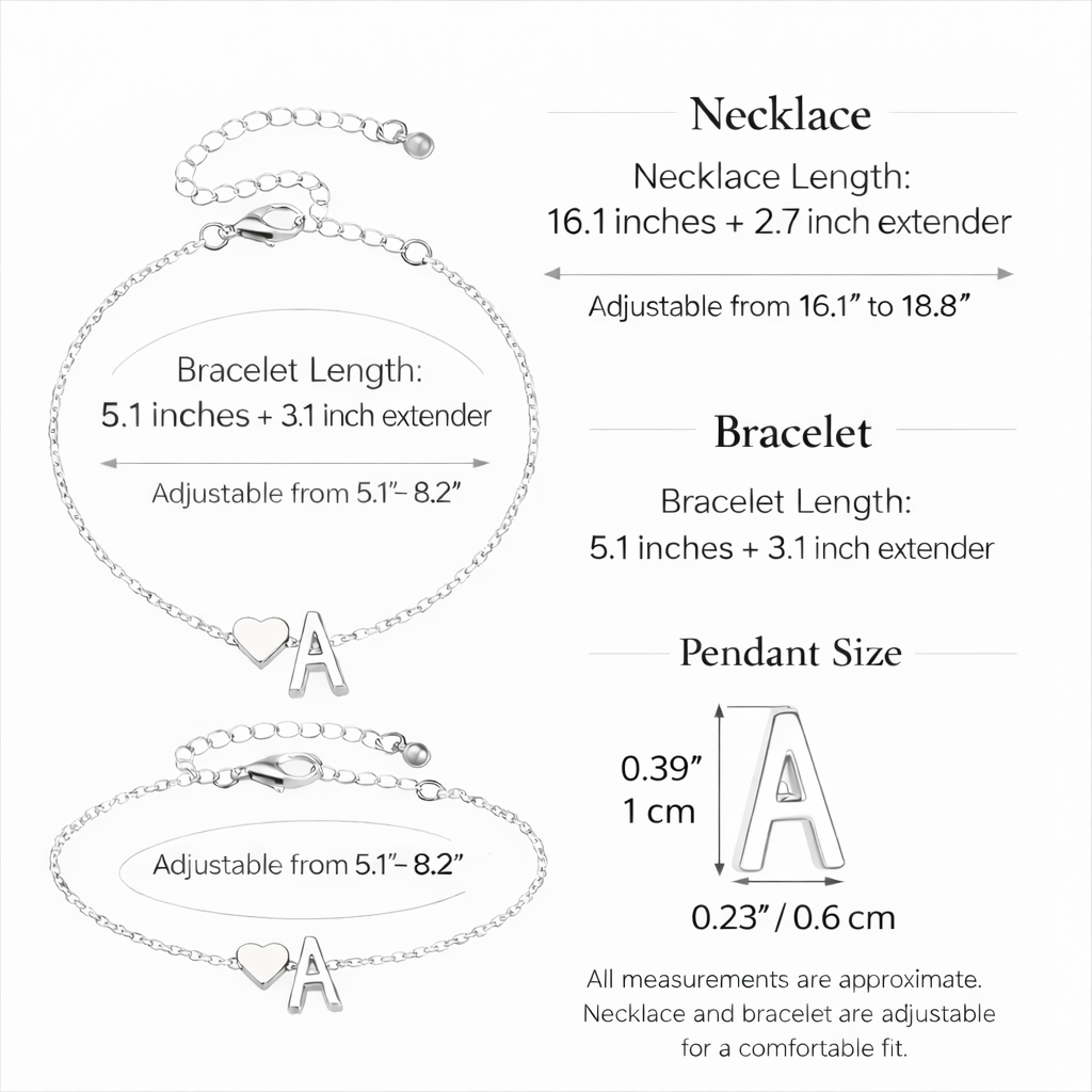 Celesia Gold & Silver Heart Initial™