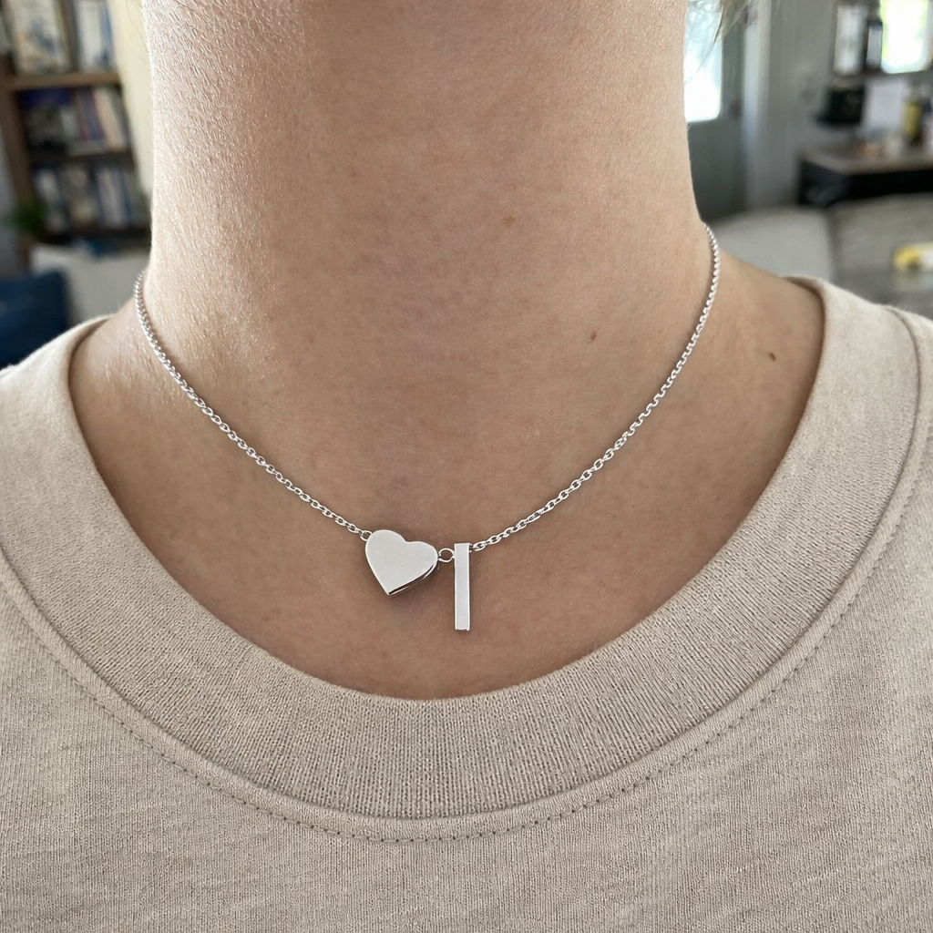 Celesia Gold & Silver Heart Initial™